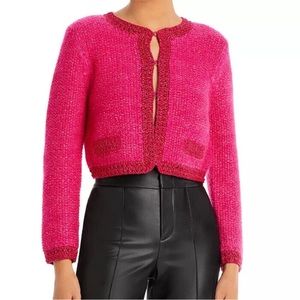 Alice + Olivia Noella Sequin Bouclé Cardigan
